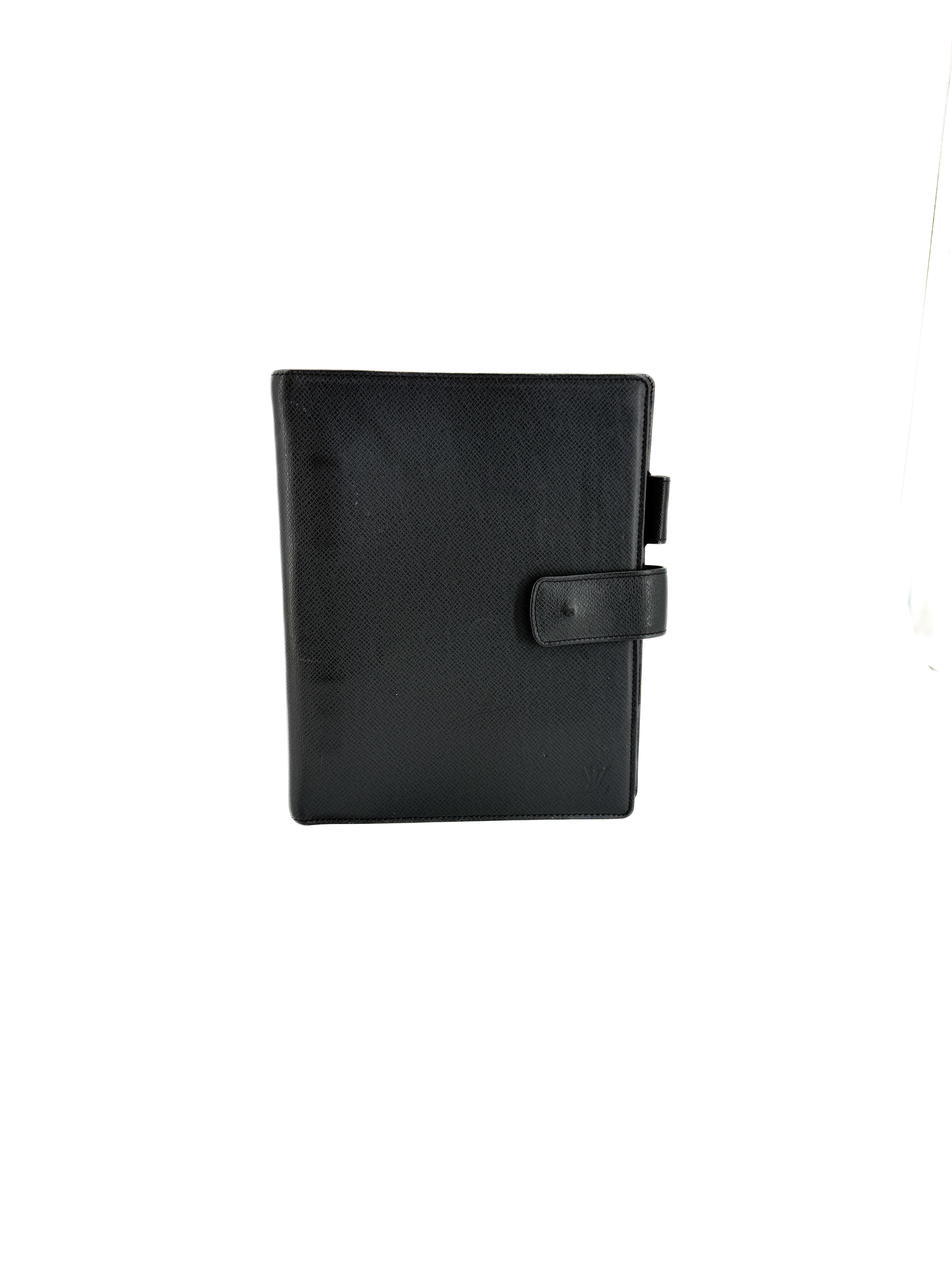 Louis Vuitton black Tiaga agenda cover GM RA3188