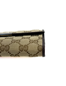 Gucci brown monogram metal bar wallet 112715-2149