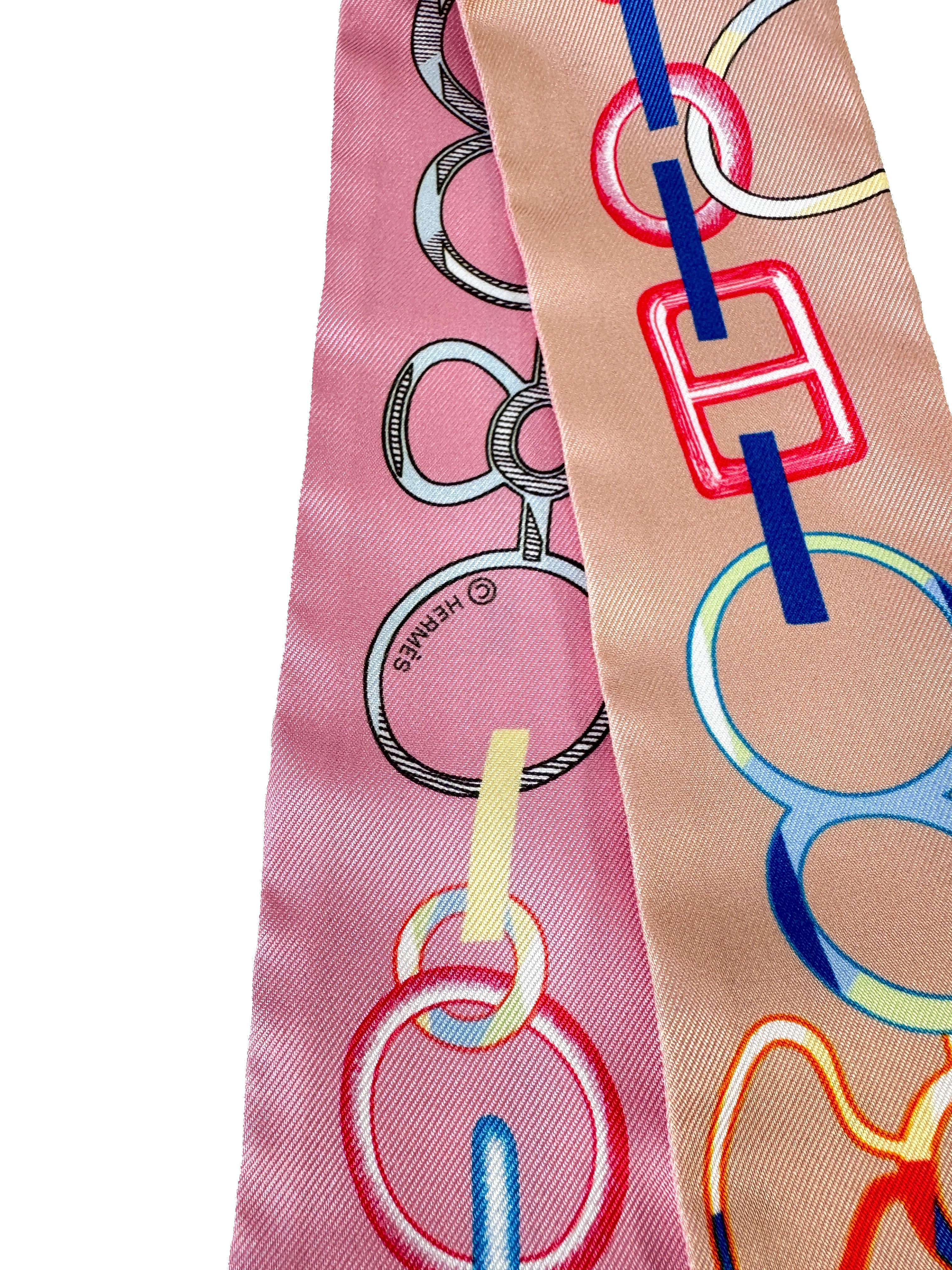 Hermès Do Re Boucles silk twilly