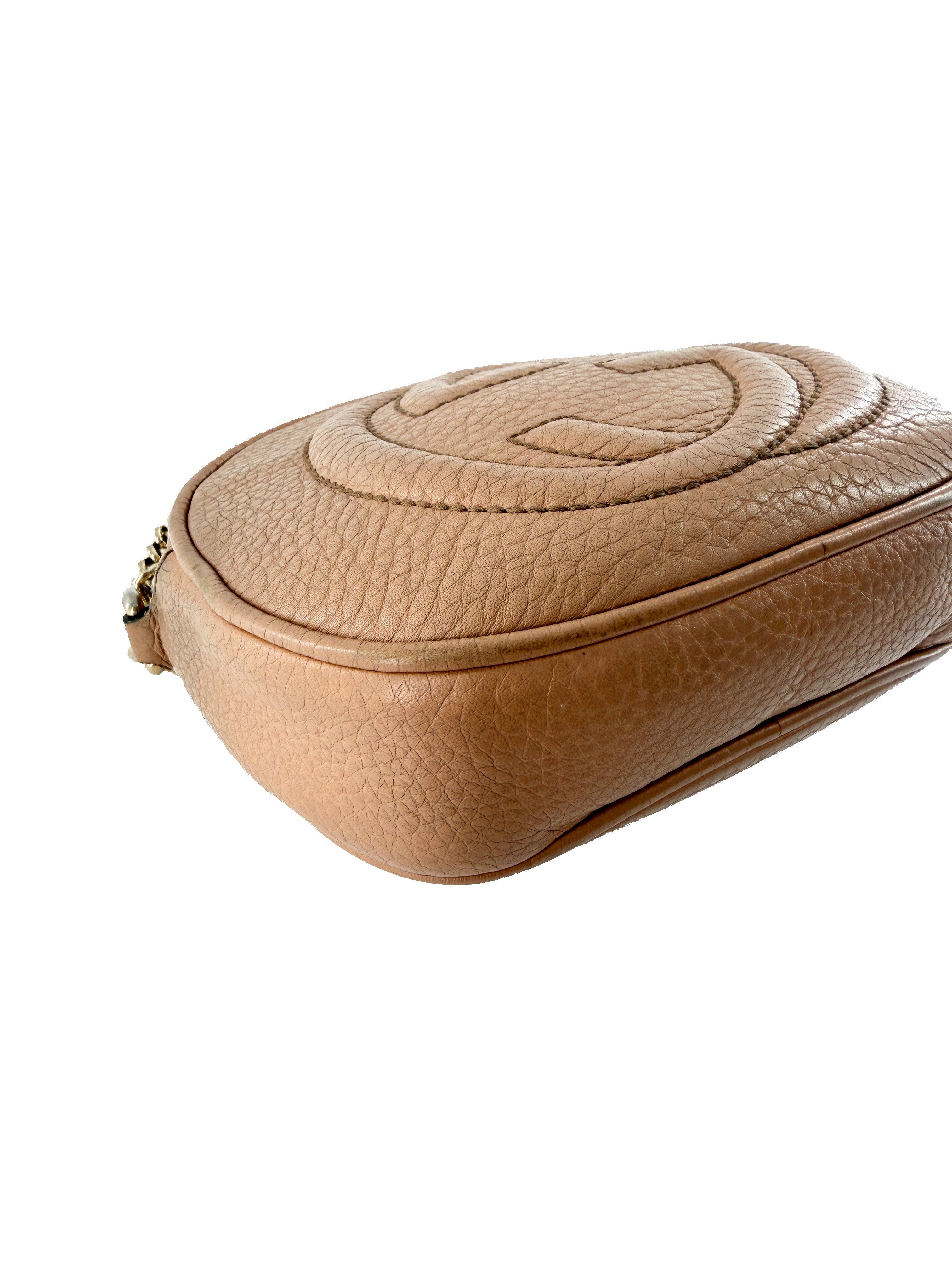 Gucci brown leather soho disco mini crossbody 353965 498879