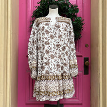 Ann Taylor LOFT brown cream print dress size XL tall