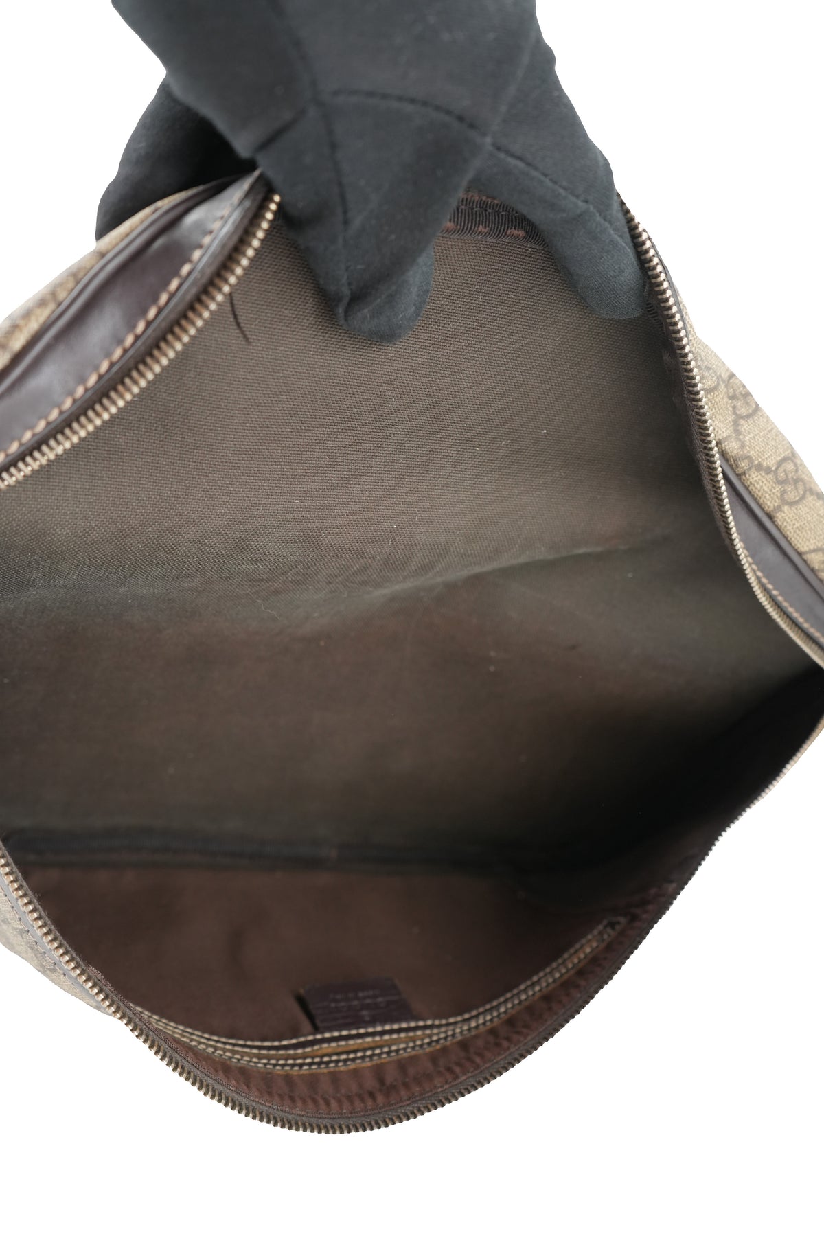Gucci brown signature belt bag 001998
