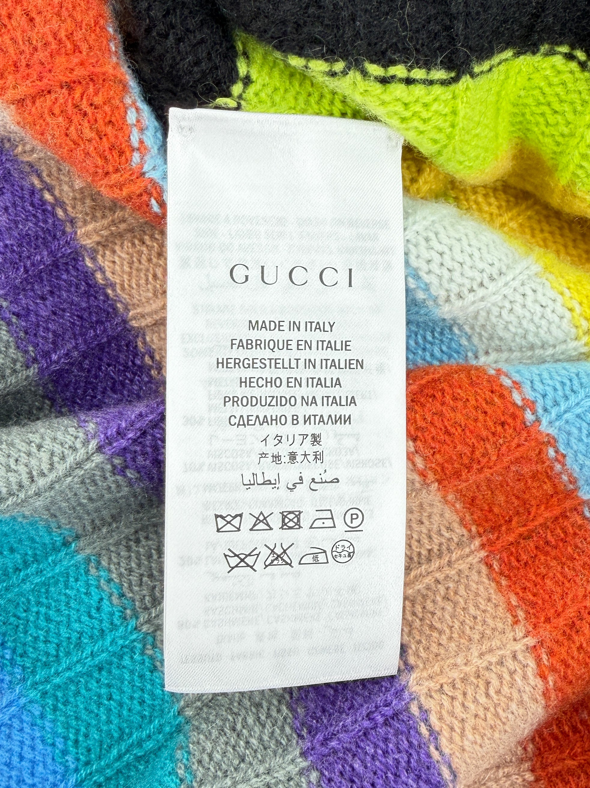 Gucci multicolor striped cardigan size M