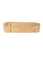 Prada beige patent leather Vitello Acciaio hobo 50