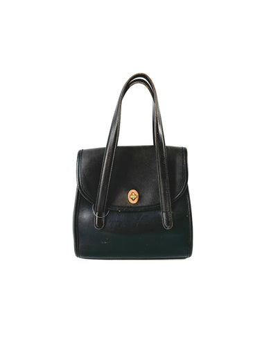 Coach black leather vintage Belmont satchel 9088