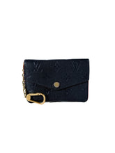 Louis Vuitton navy empreinte leather key pouch TJ4240