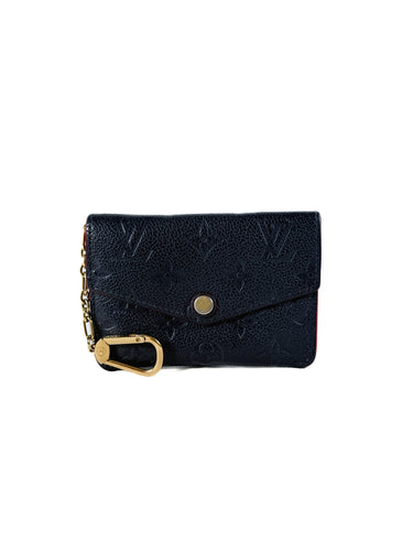 Louis Vuitton navy empreinte leather key pouch TJ4240