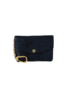 Louis Vuitton navy empreinte leather key pouch TJ4240