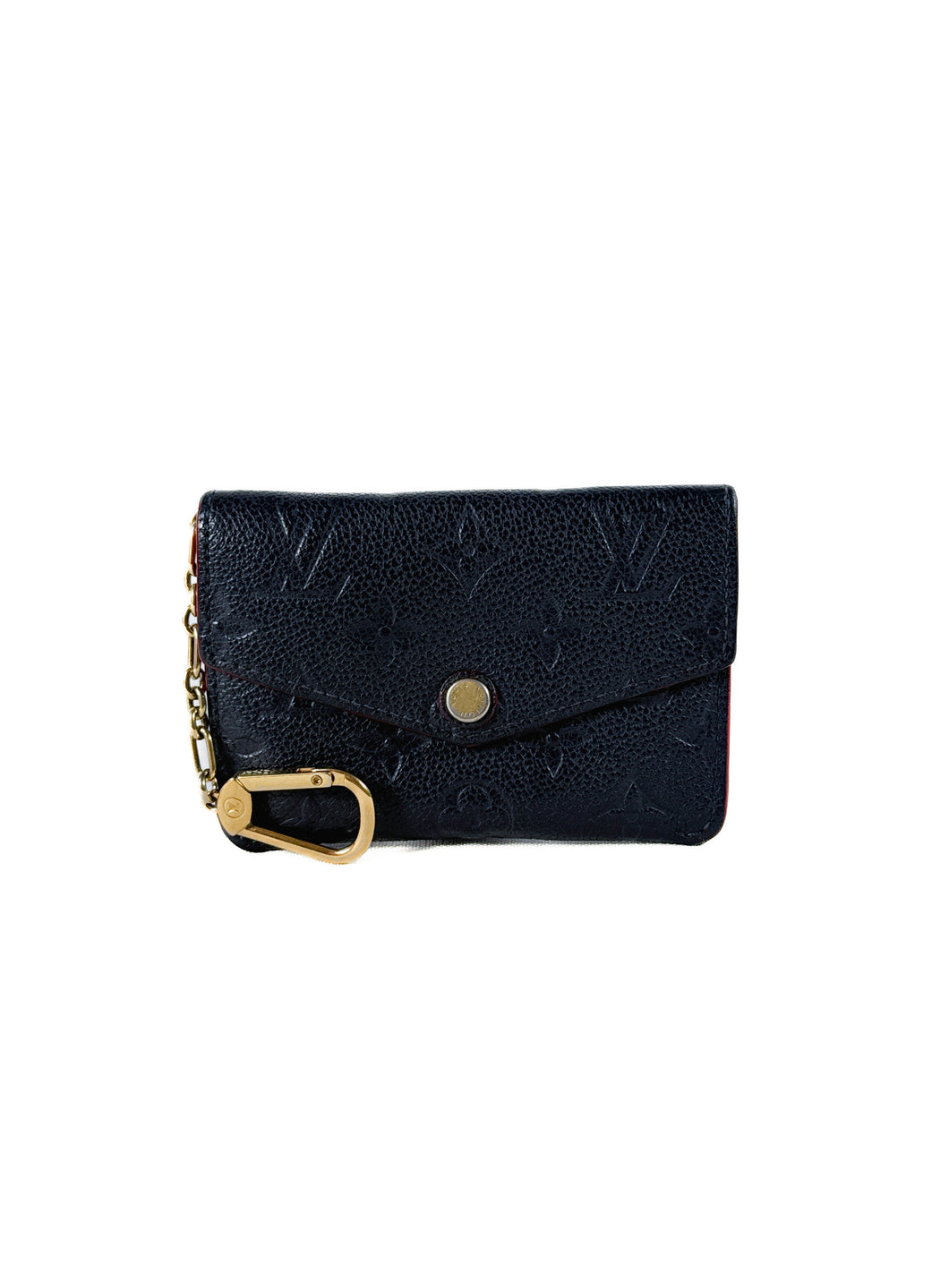 Louis Vuitton navy empreinte leather key pouch TJ4240