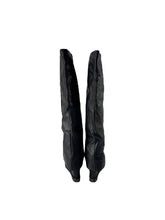 Chanel black leather interlocking CC Ascot knee high boots size 39.5 D G28575