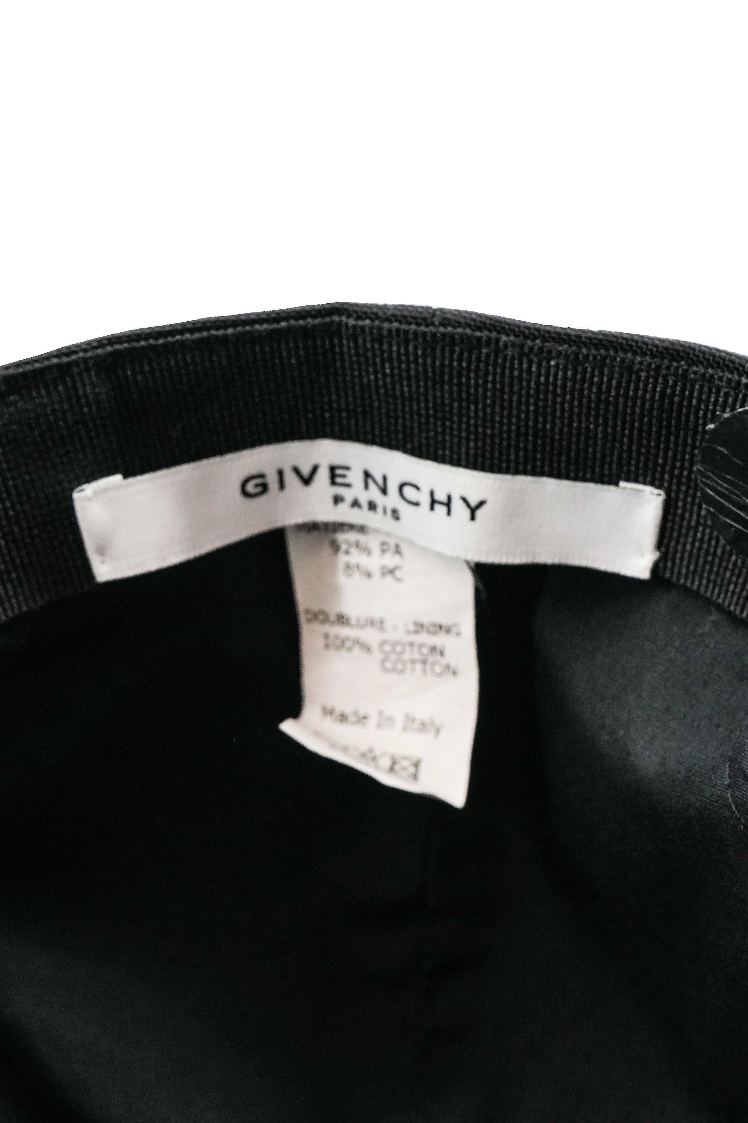 Givenchy black snarling Rottweiler hat