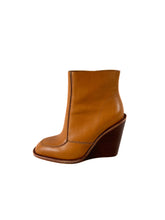 See by Chloe brown wedge booties size 37