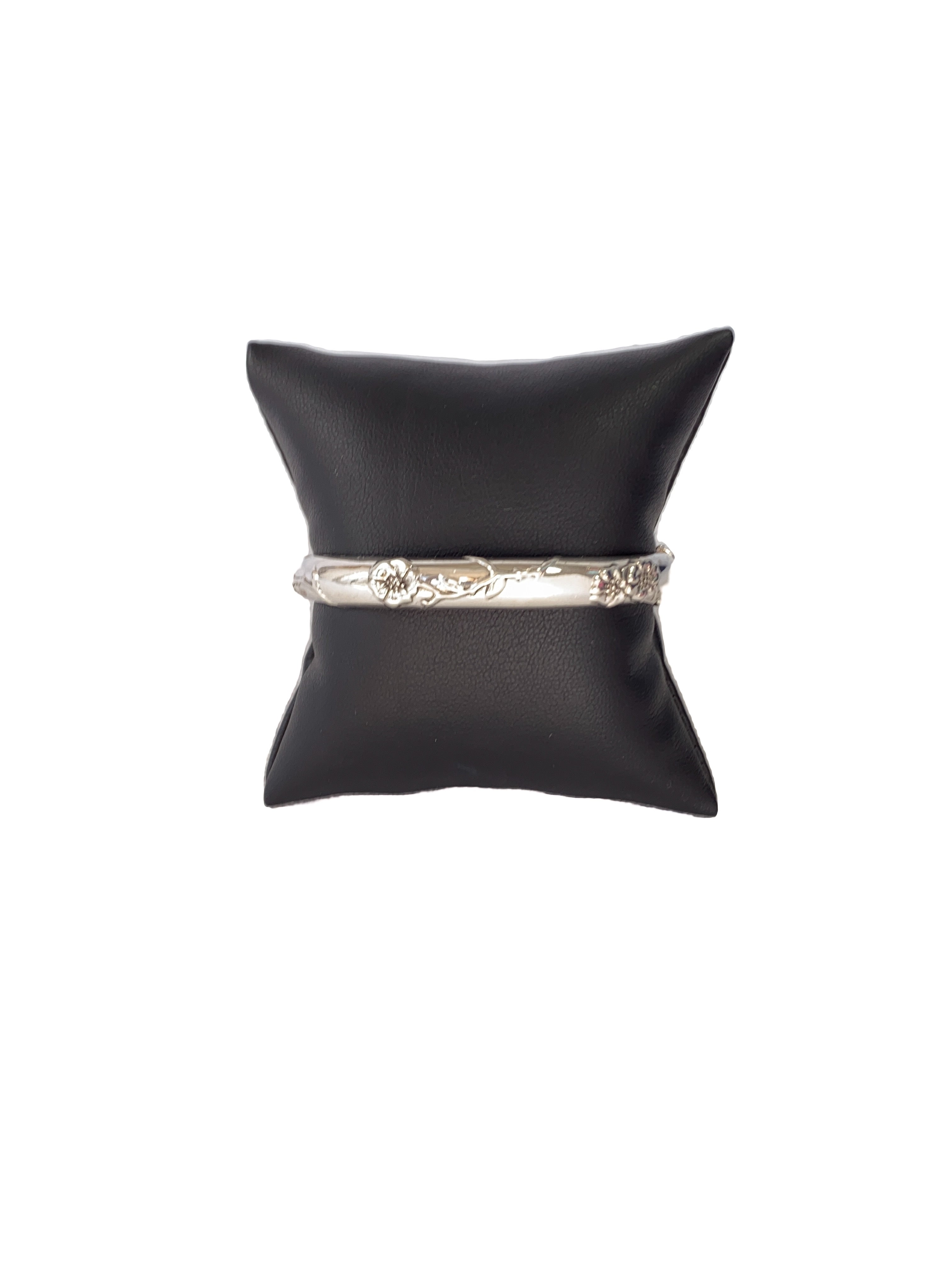 Tiffany & Co sterling silver 2003 nature rose bangle