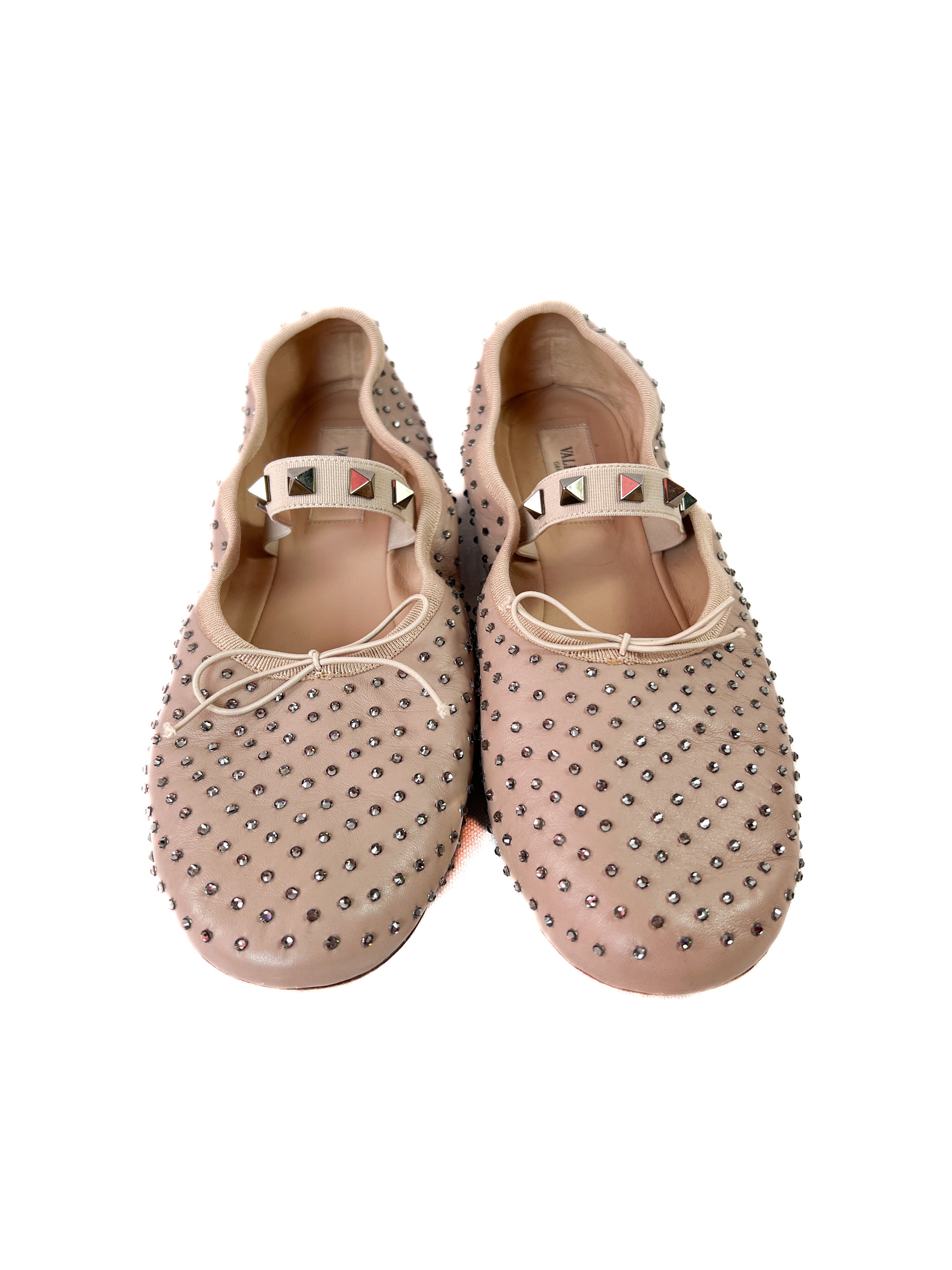 Valentino Garavani rockstud Mary Jane ballerina flats size 38.5