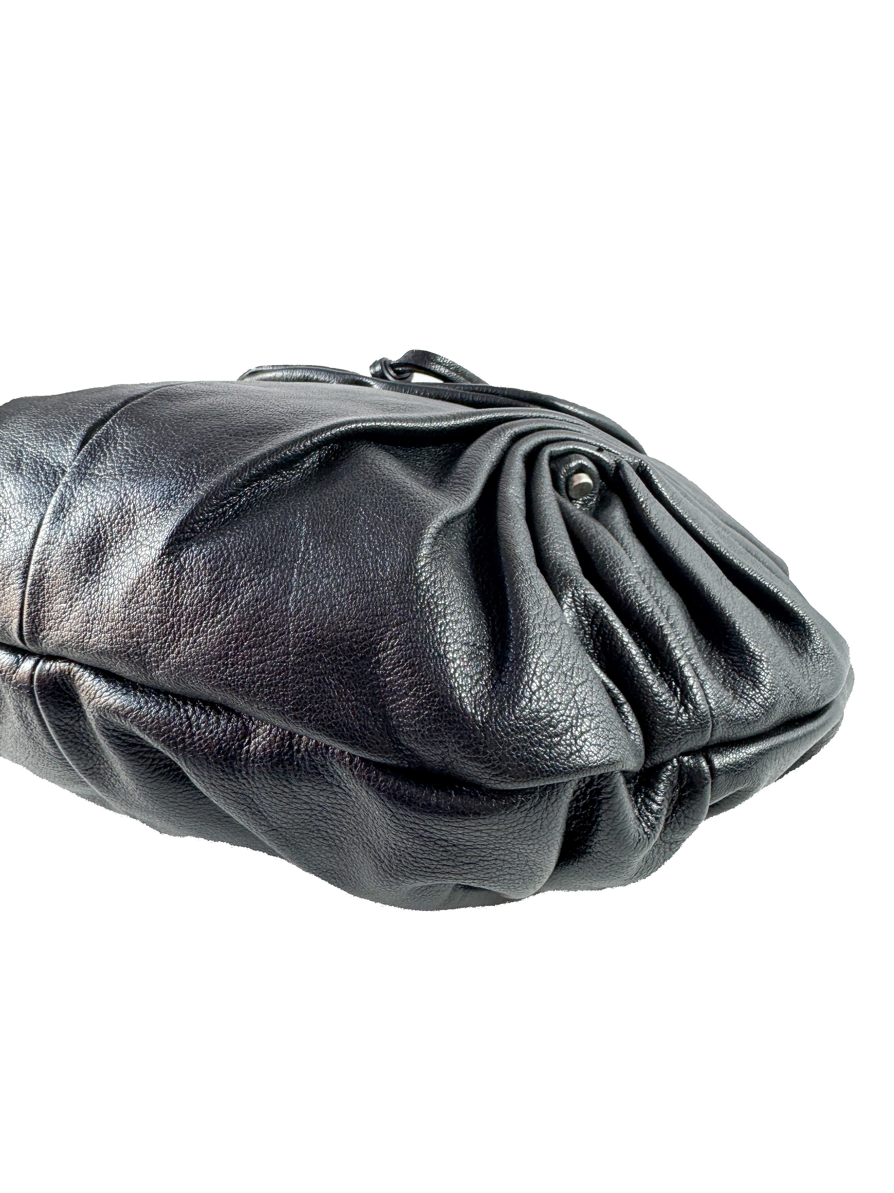 Yves Saint Laurent black leather vintage crossbody  121629 205118