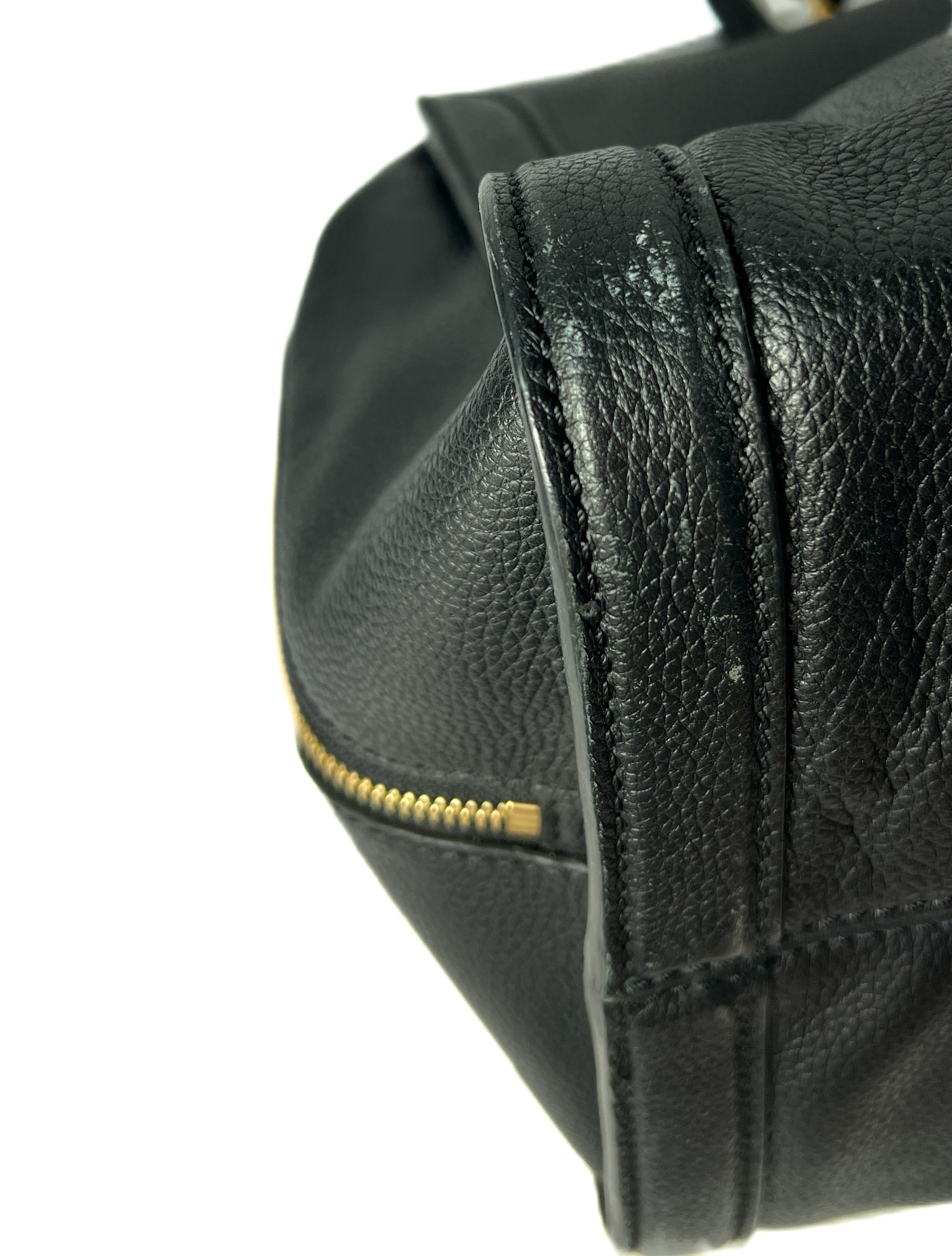 Alexander McQueen black leather Zippe tote