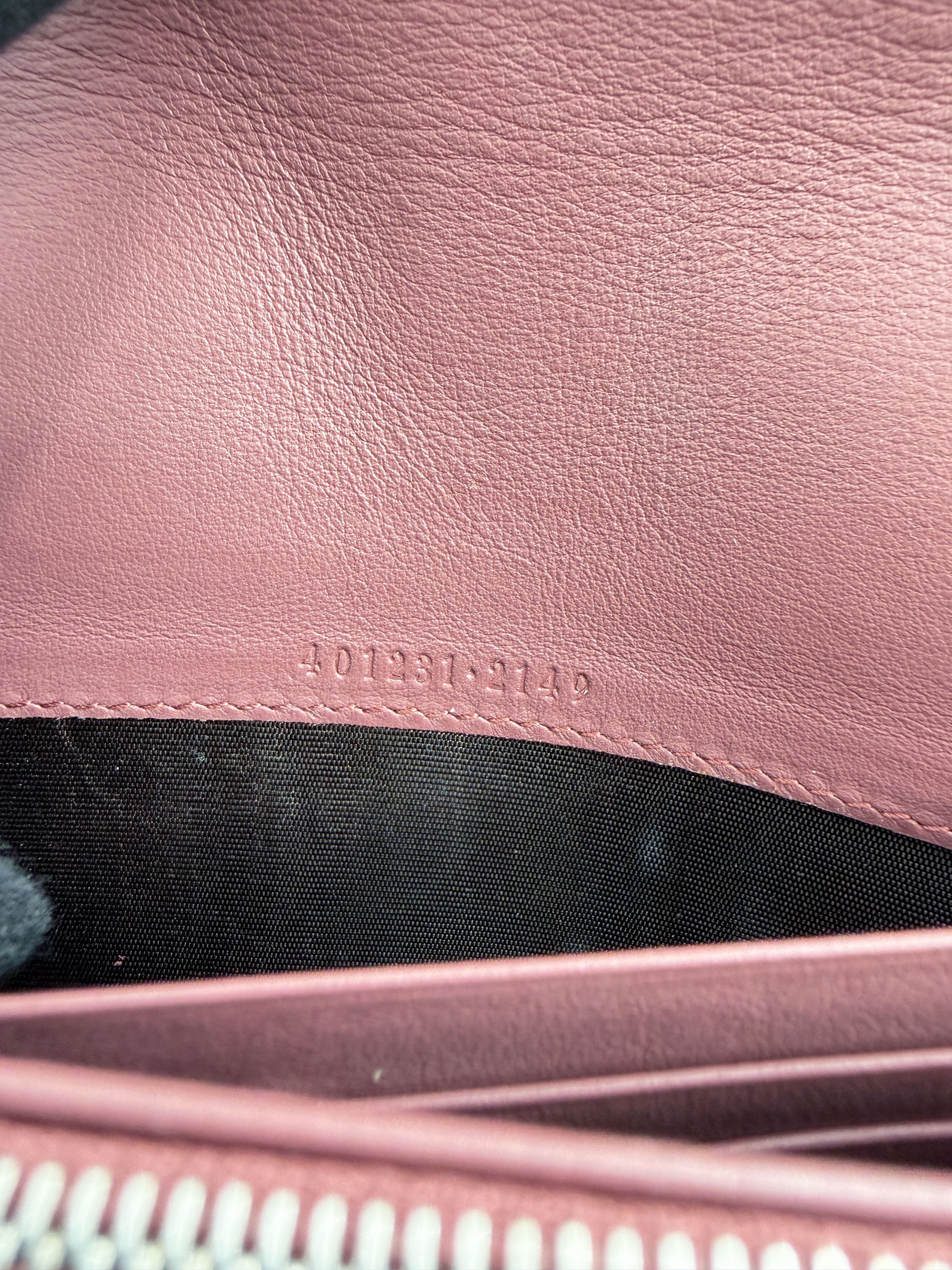 Gucci GG Supreme Monogram Pink Blooms Mini Dionysus Chain Wallet 2149