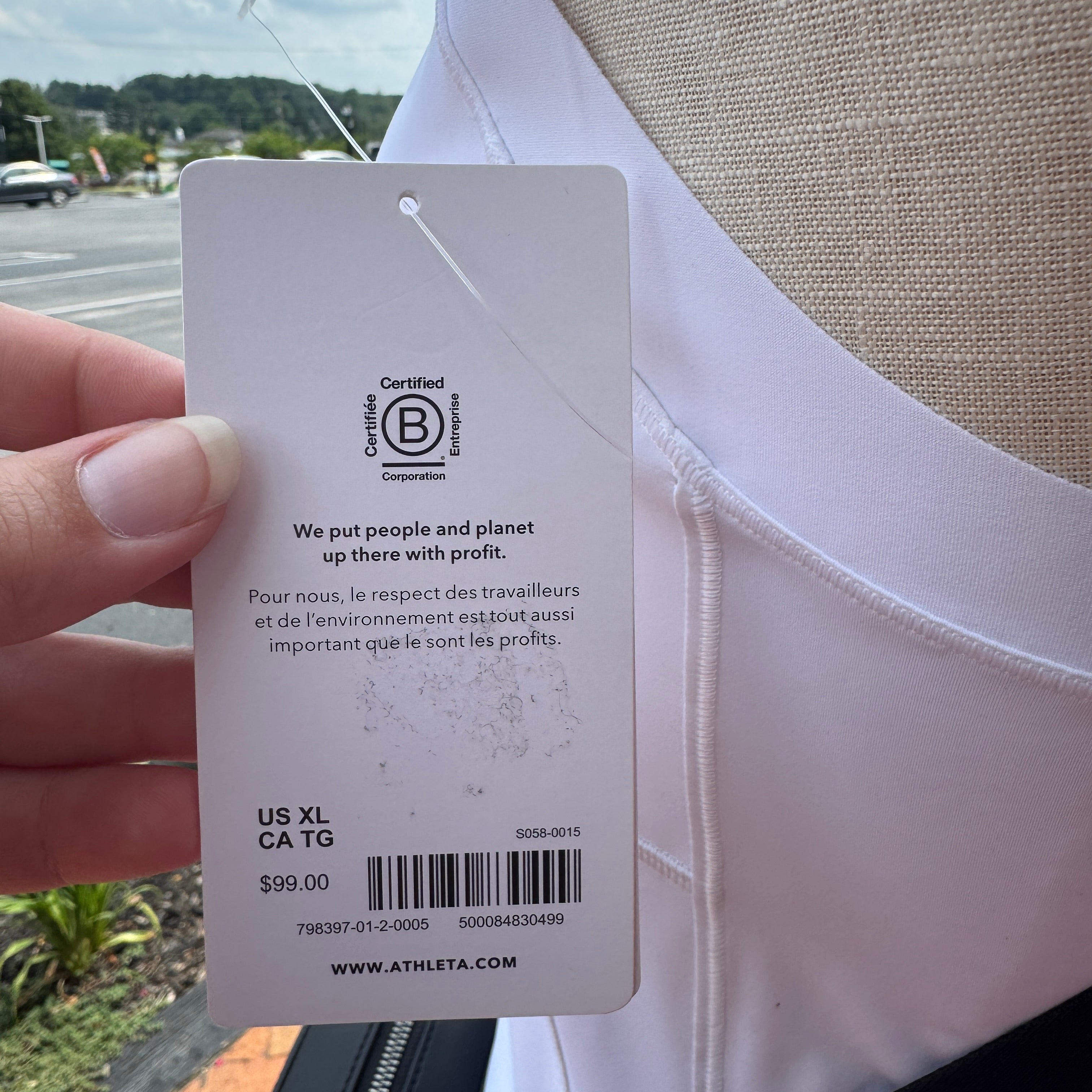 Athleta white Levitate dress size XL NWT