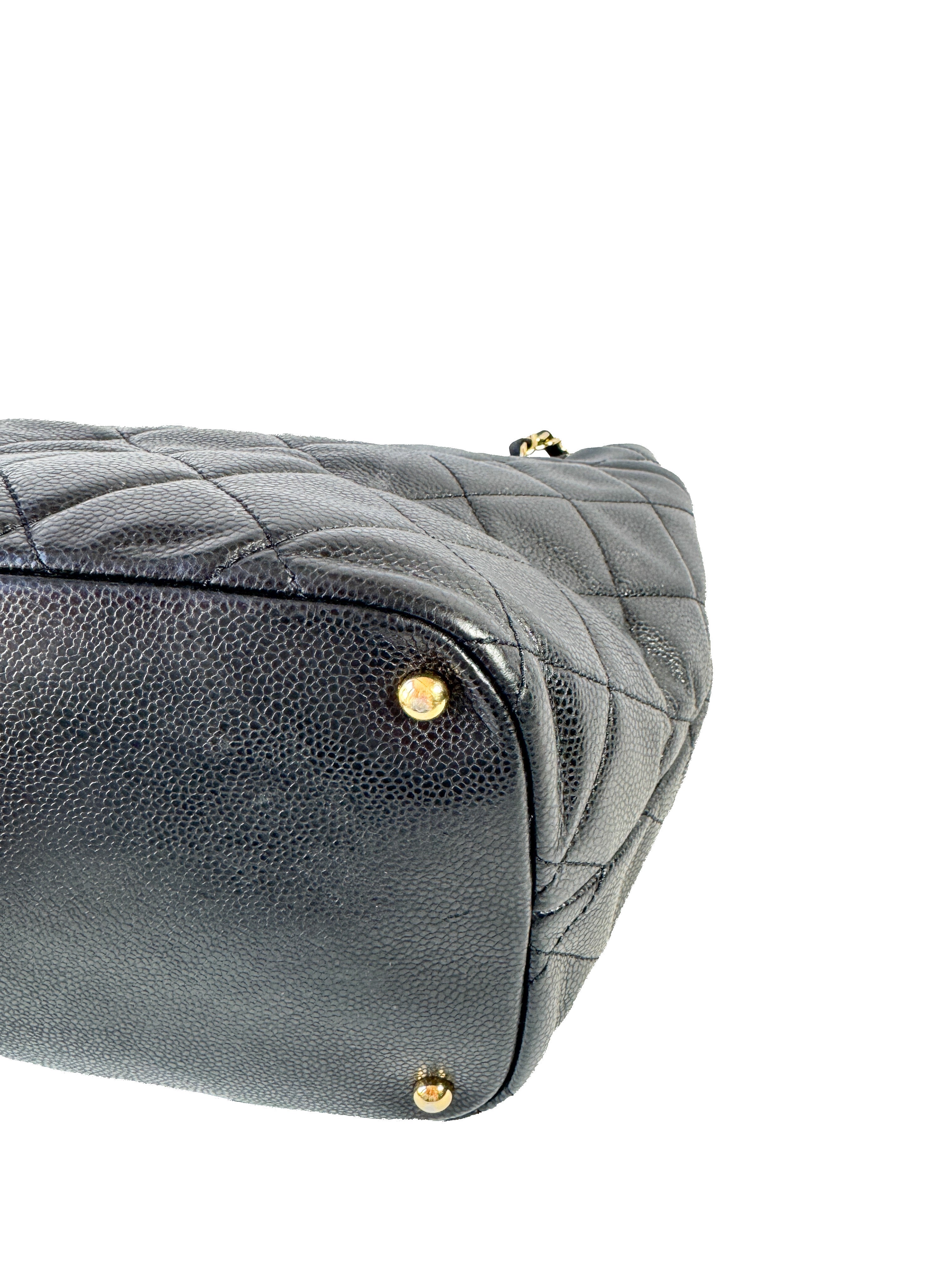 Chanel black Caviar leather timeless soft tote 17266763