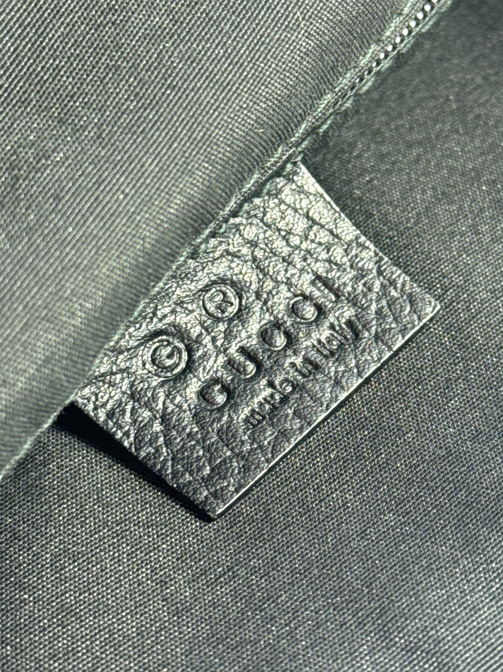 Gucci black denim/leather half moon crossbody 27238052175308