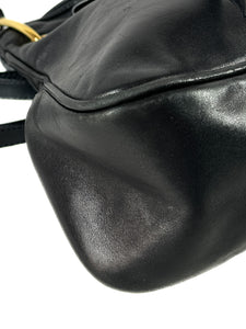 Moschino vintage black leather shoulder bag