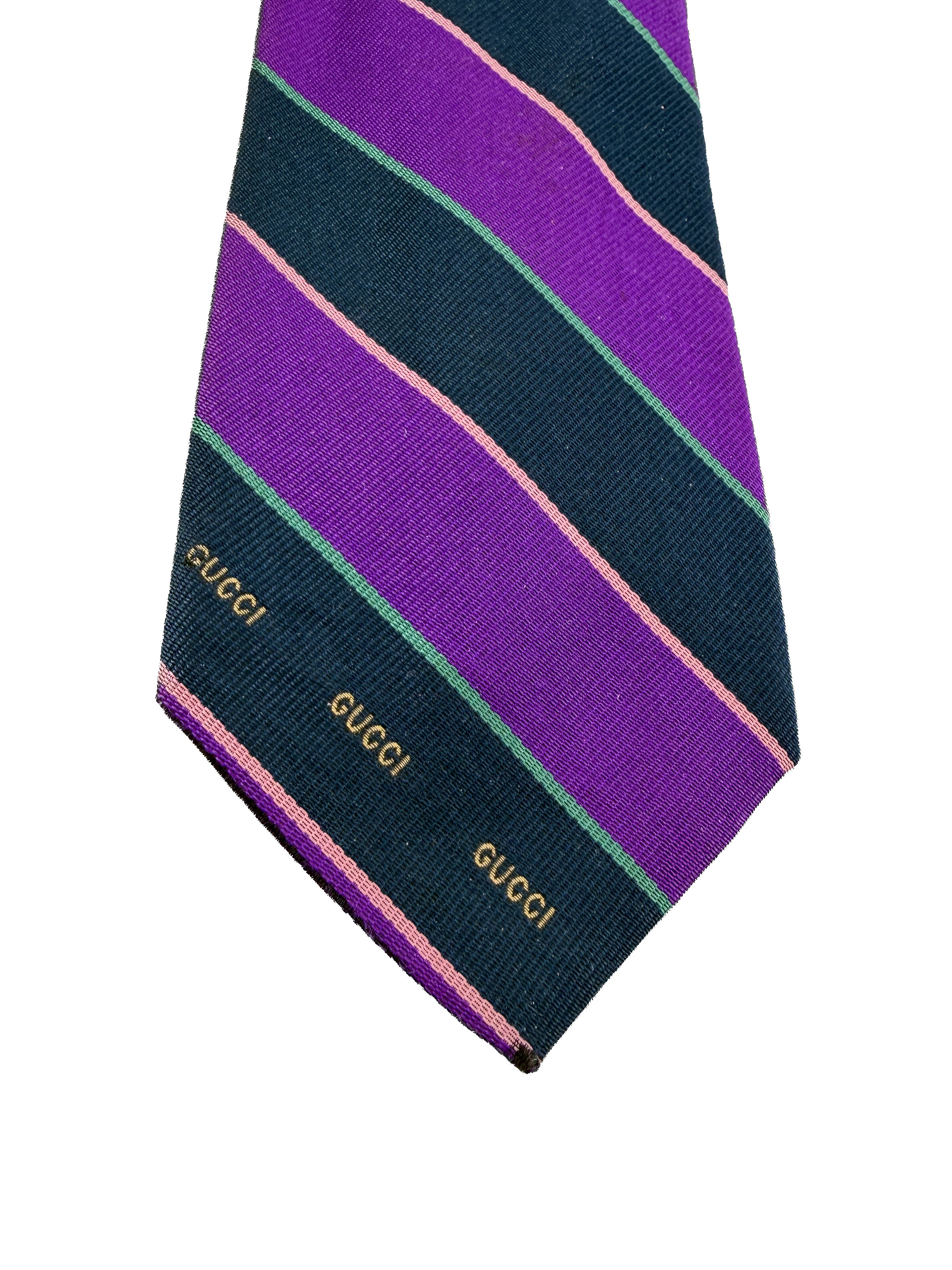 Gucci multicolor vintage silk tie