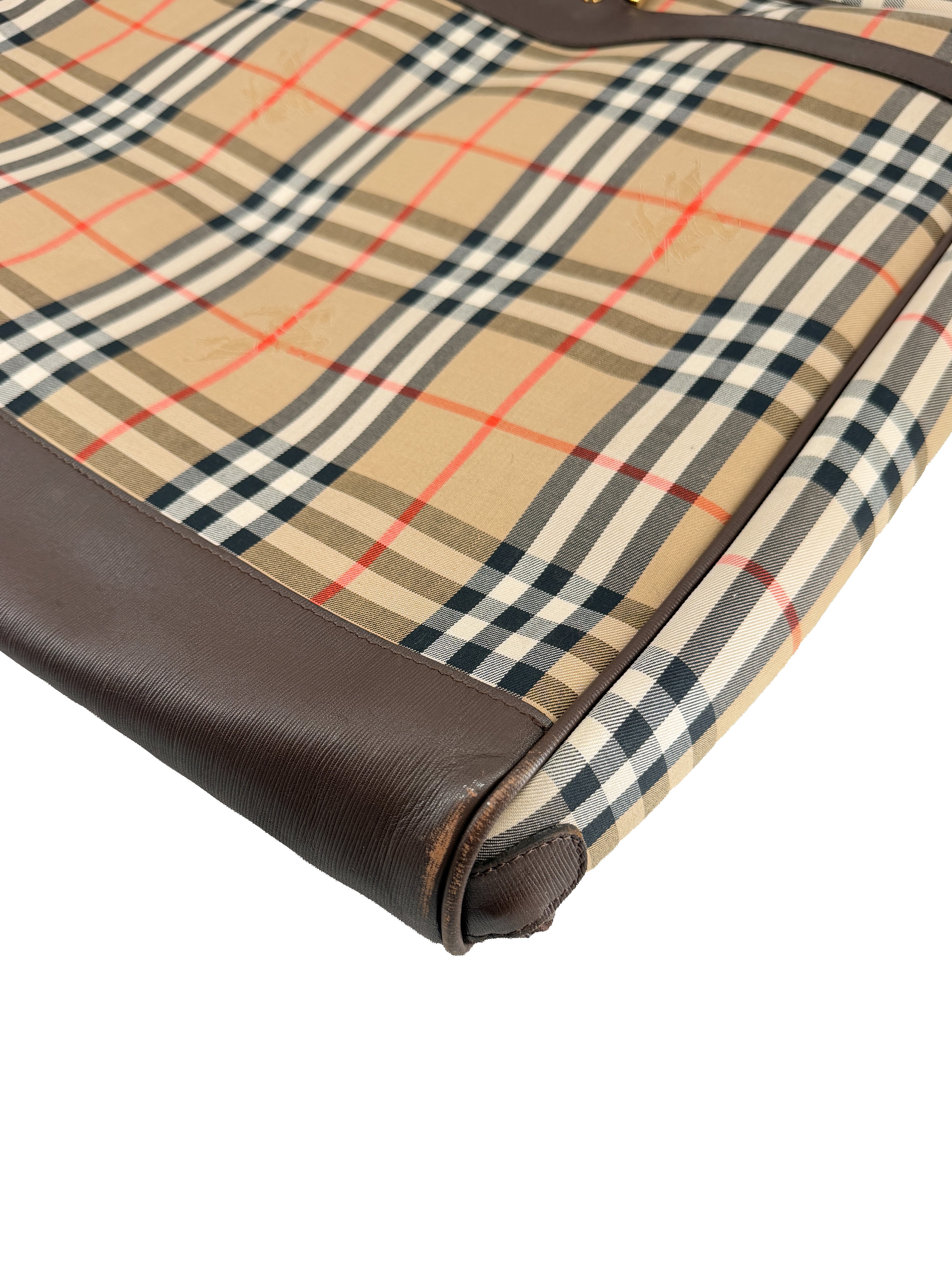 Burberry vintage brown trimmed foldable garment bag