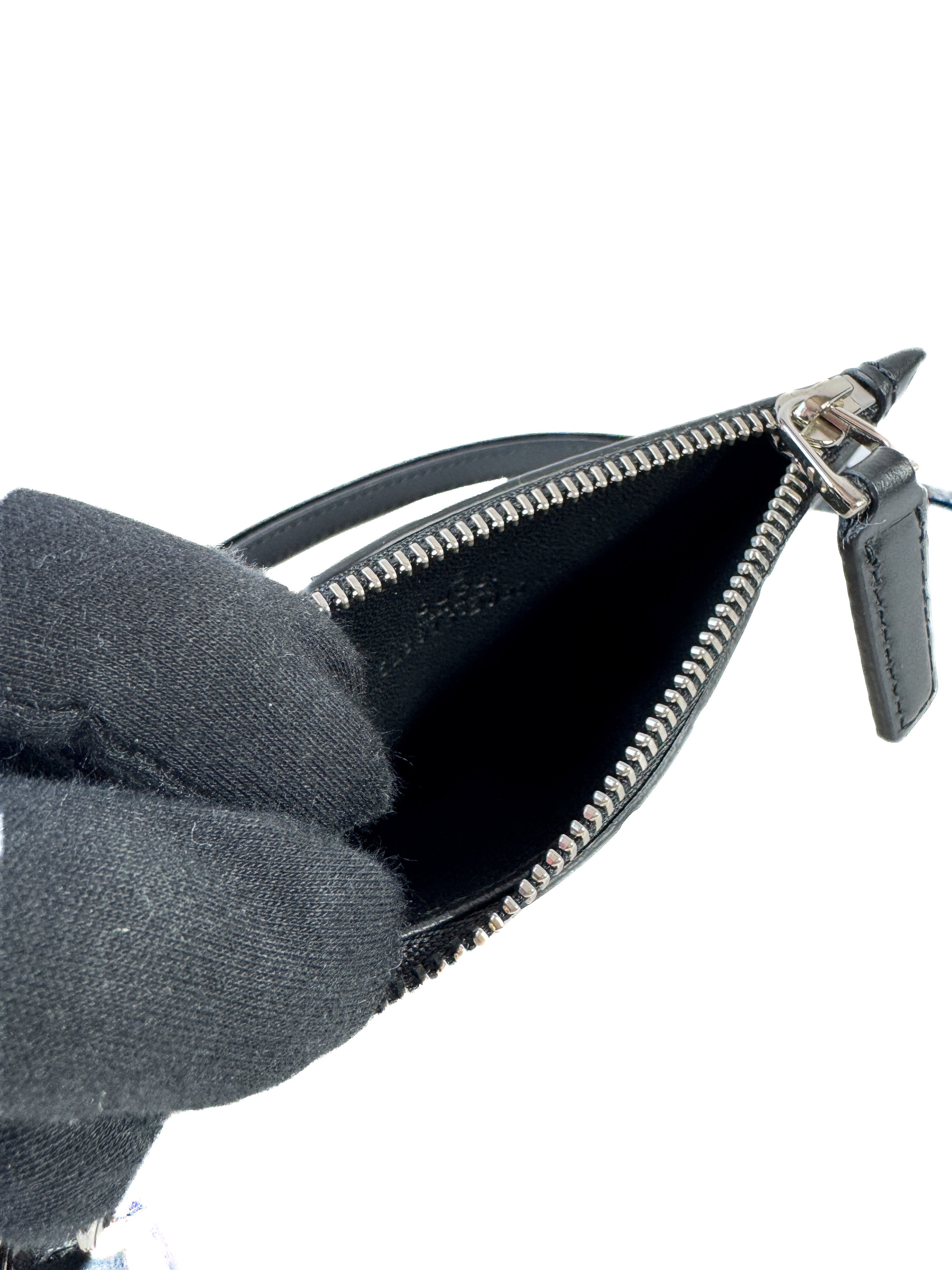 Gucci black leather GG sherry line lanyard 523815-2067