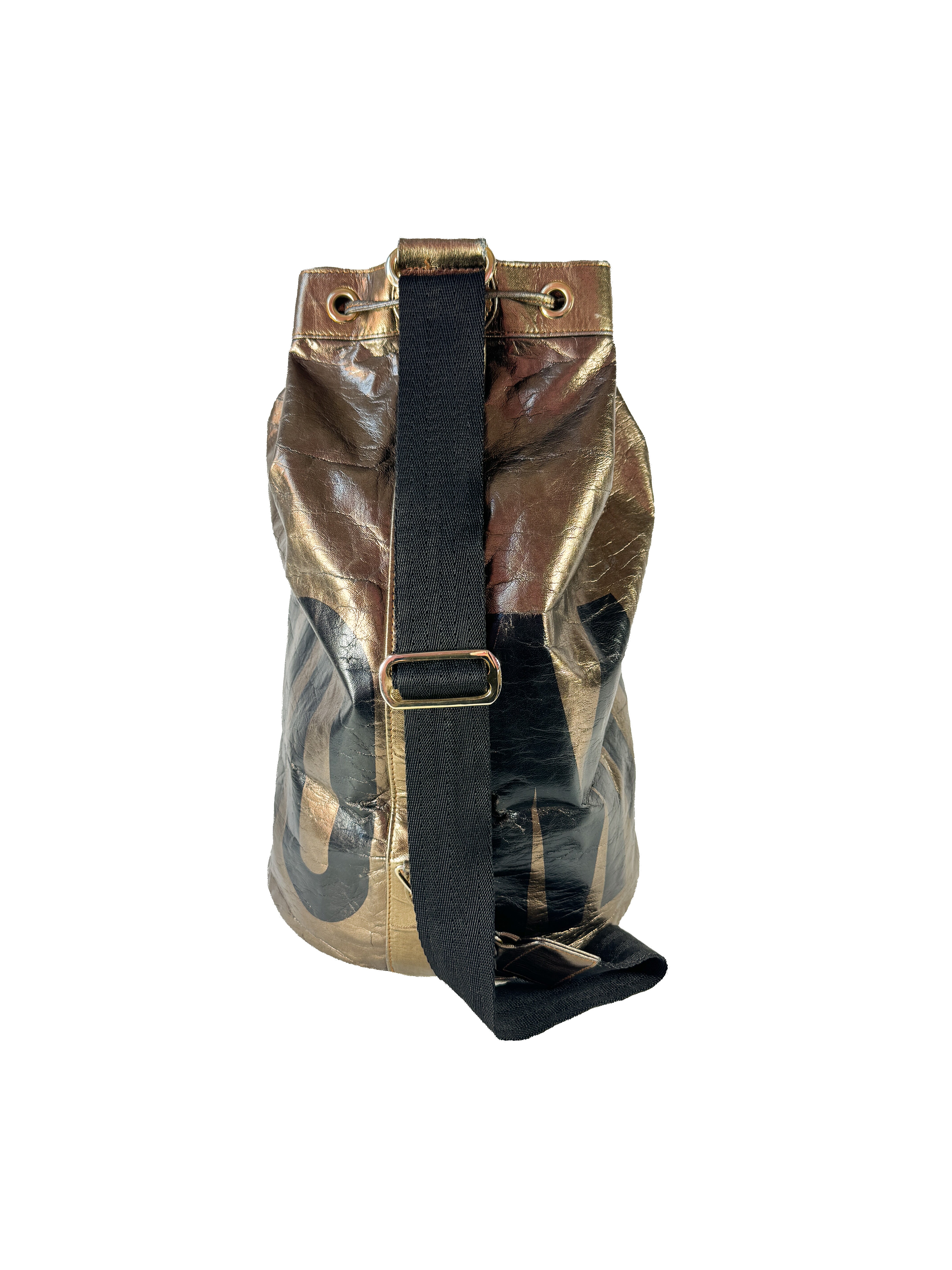 Moschino vintage Redwall bronze logo sling pack backpack