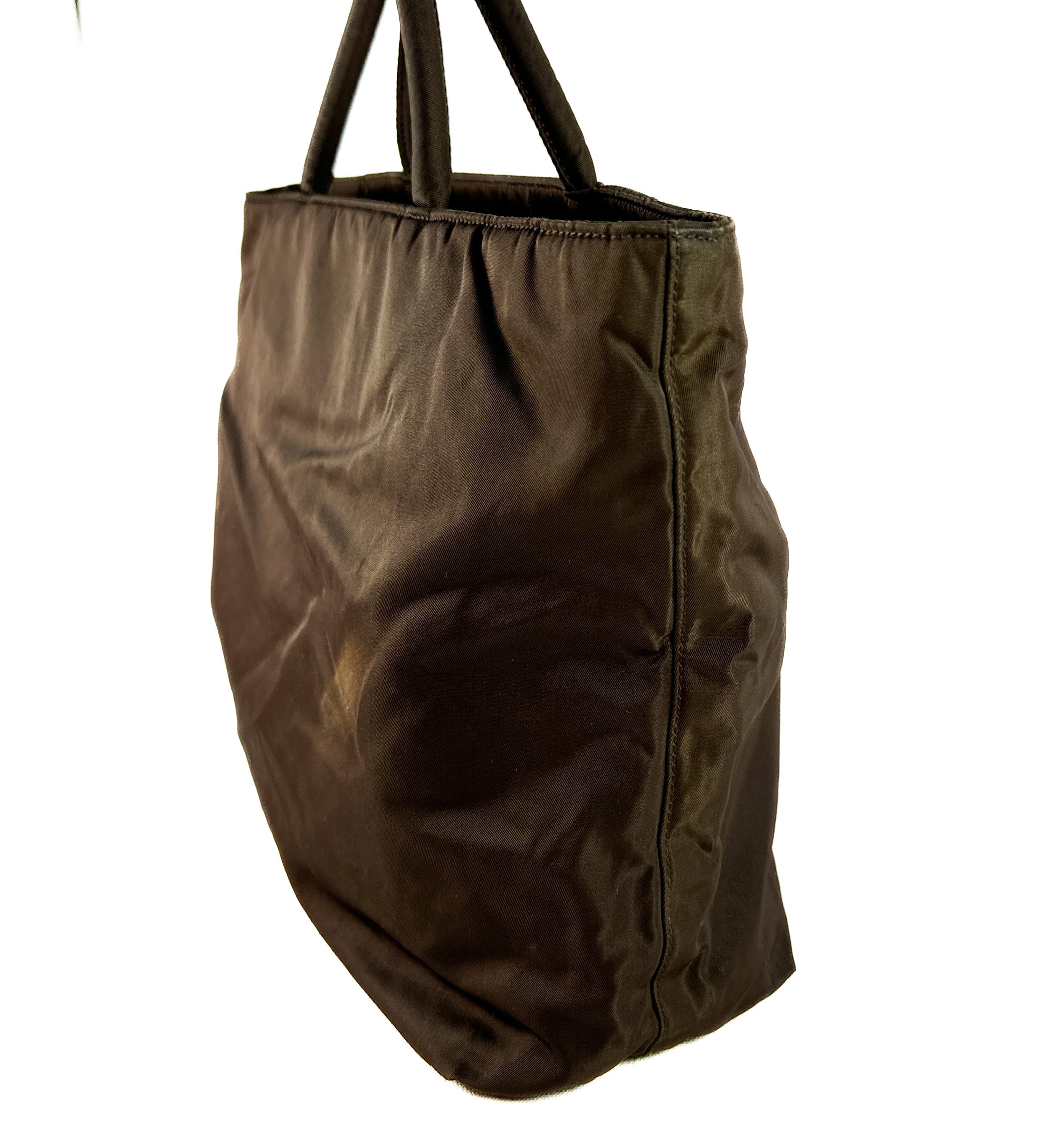 Prada brown nylon tote **as is**