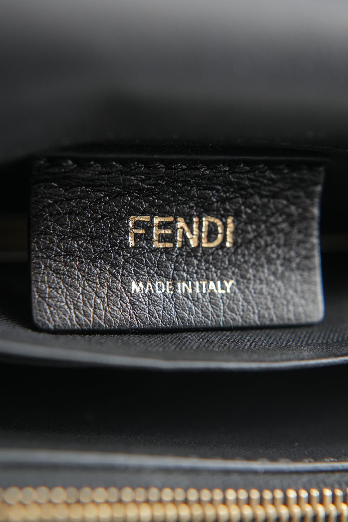 Fendi black leather floral chain wallet 8BS004 A0KZ 179-8210