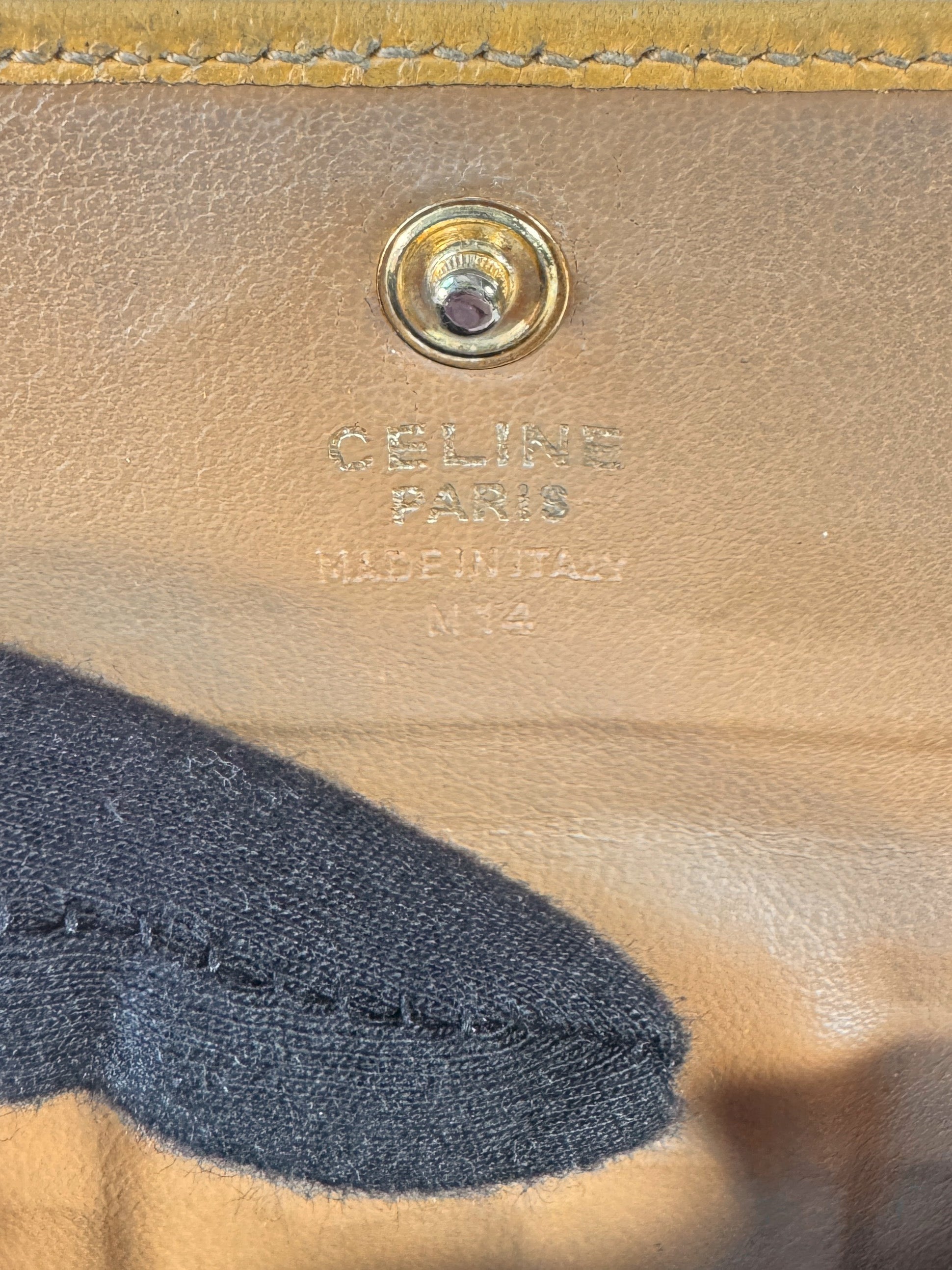 Celine vintage brown macadame coin wallet M14