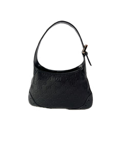 Gucci black leather mini Guccissima bag