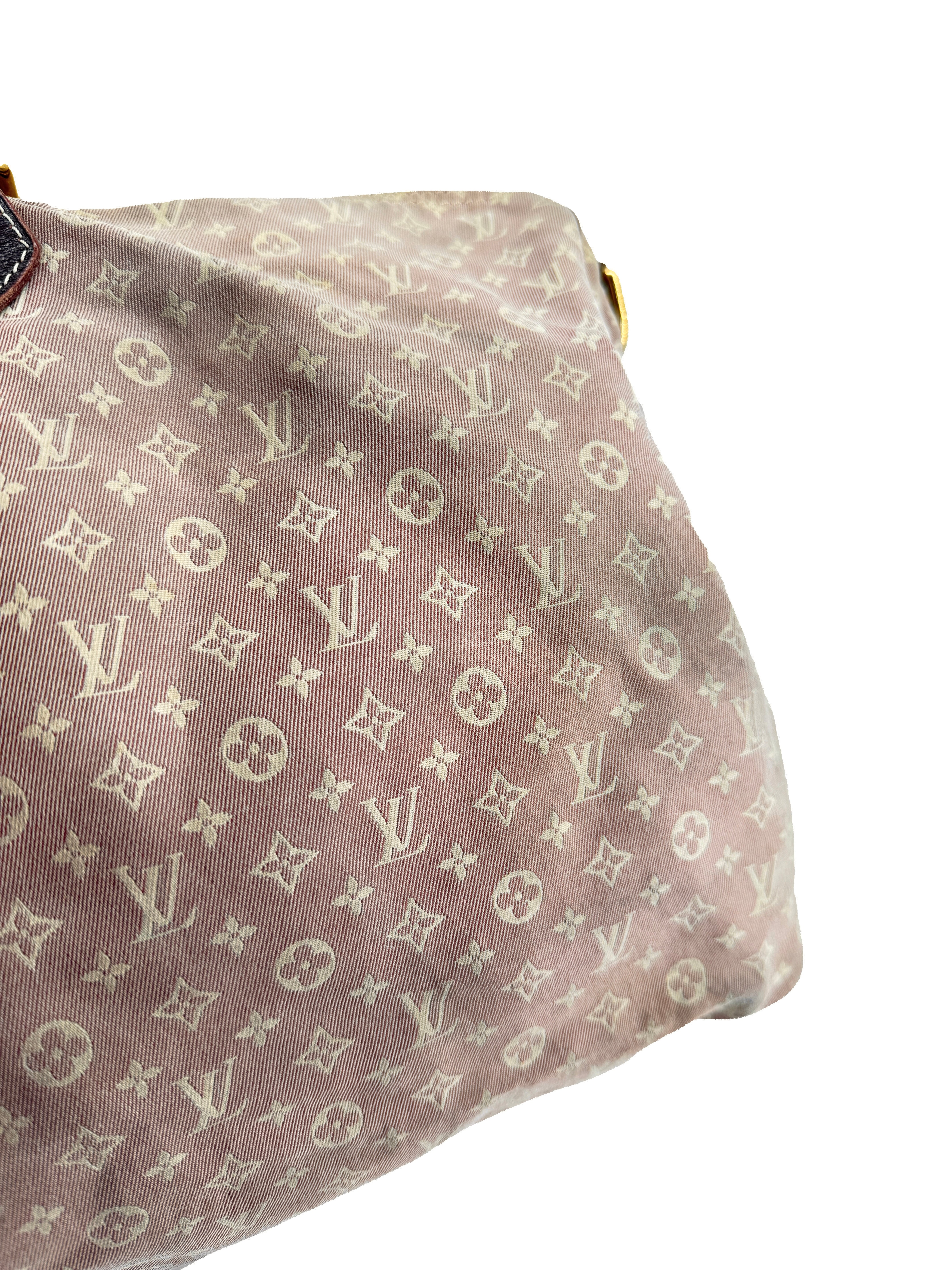 Louis Vuitton monogram Mini Lin burgundy Speedy 45 bandouliere DU4102