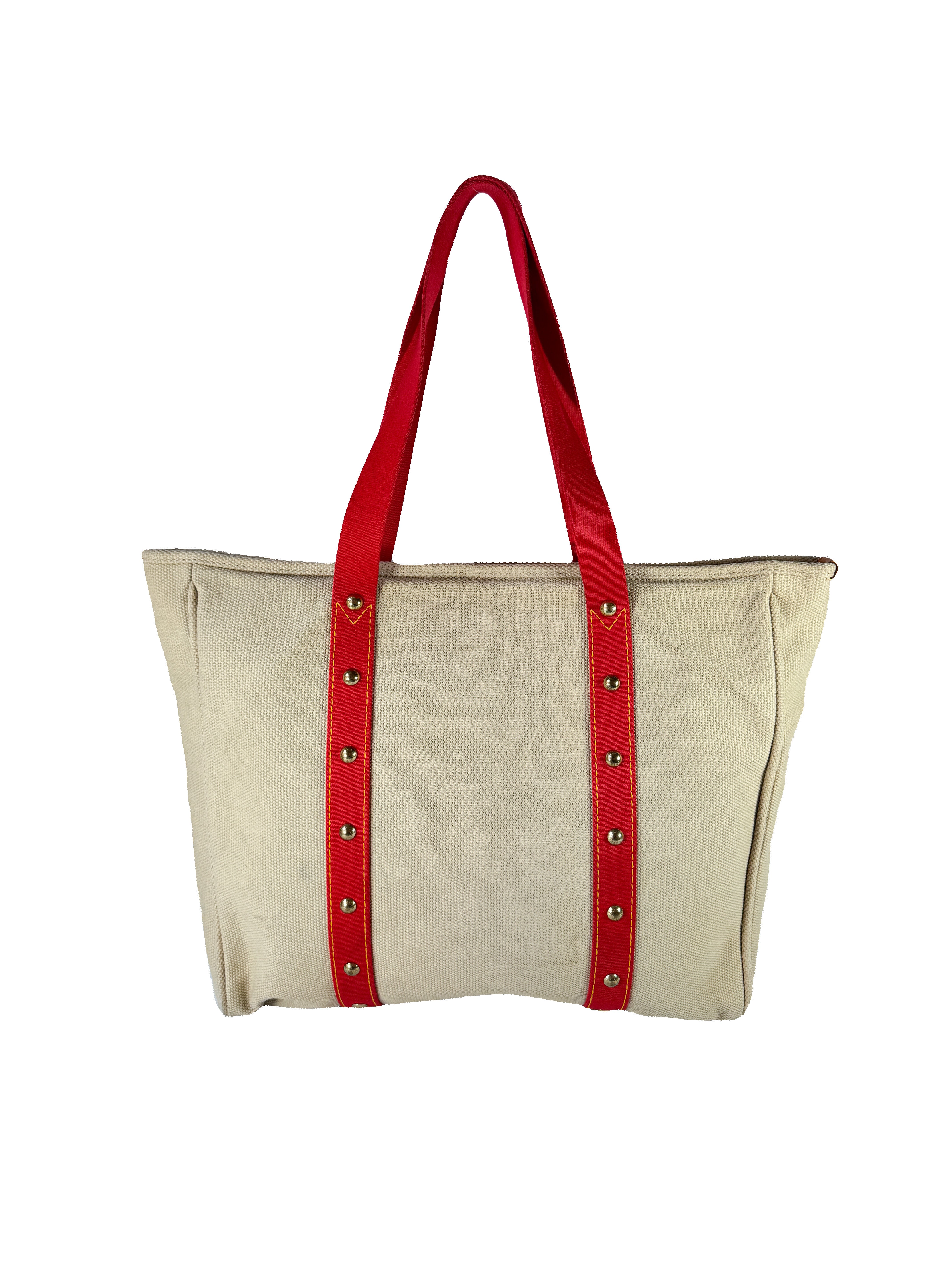 Louis Vuitton cream/red Antigua Cabas GM tote SP0045