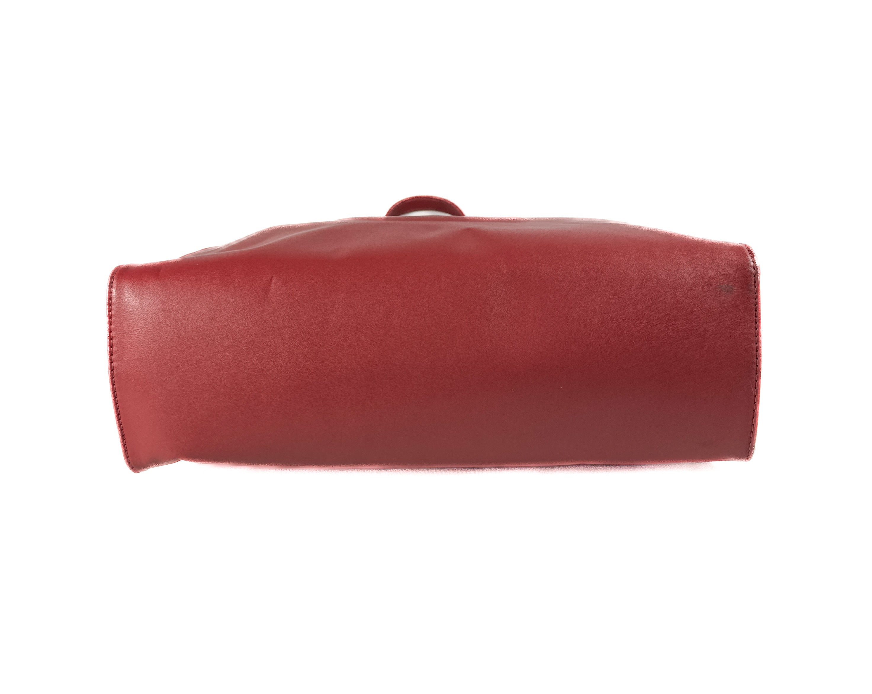 Telfar dark red medium shopping tote