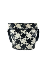 Bottega Veneta Intreciatto black/white drawstring bucket bag 10932062
