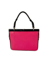 Loewe pink black vintage leather bag