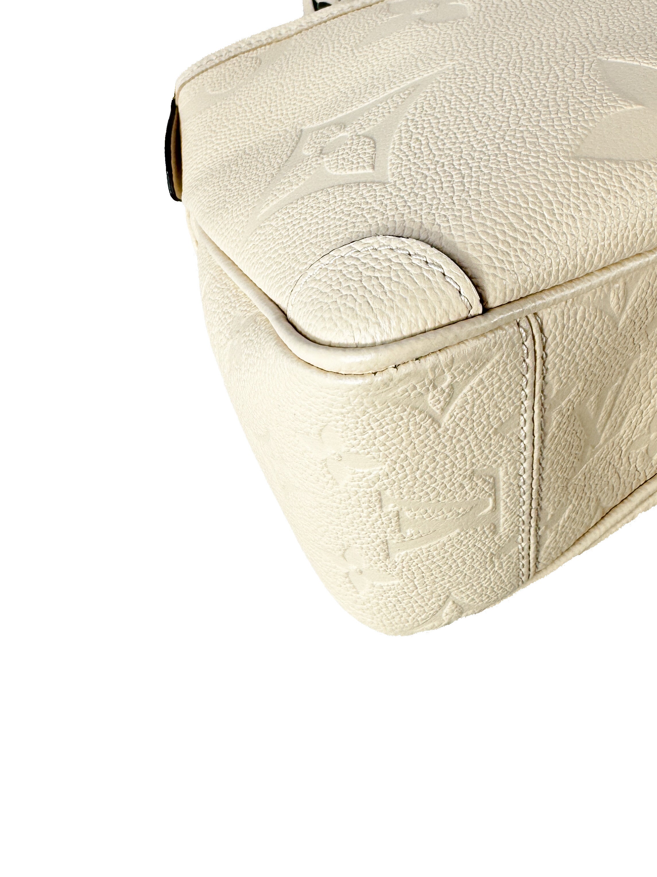 Louis Vuitton cream empreinte leather Giant monogram Trianon PM (NFC)