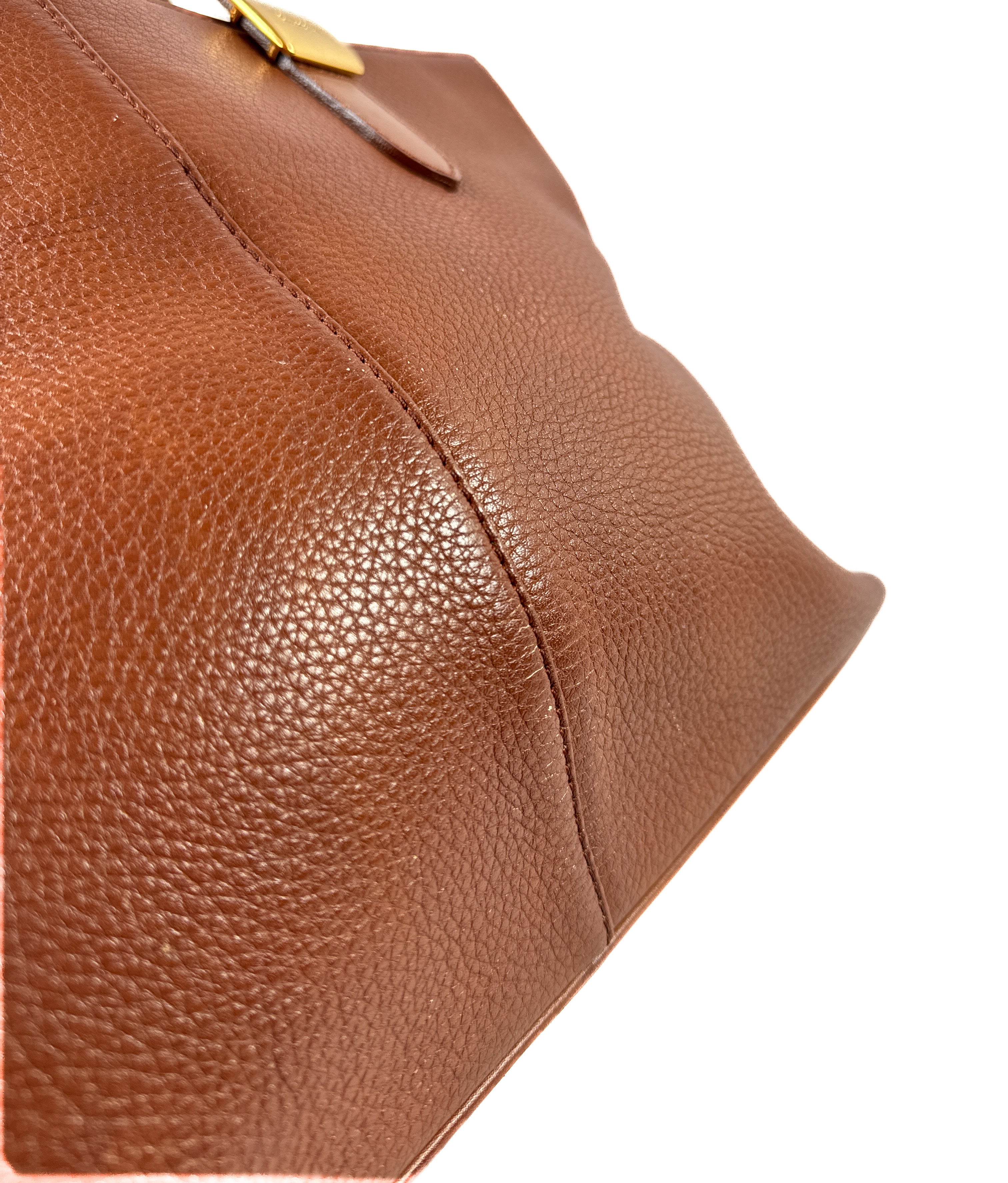 Burberry vintage brown leather satchel