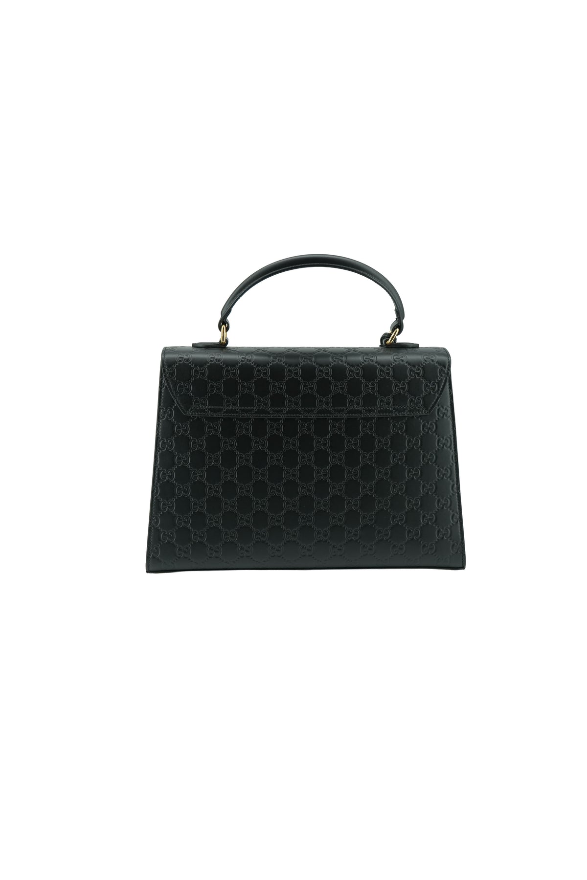 Gucci black GG padlock top handle bag 428208 520981