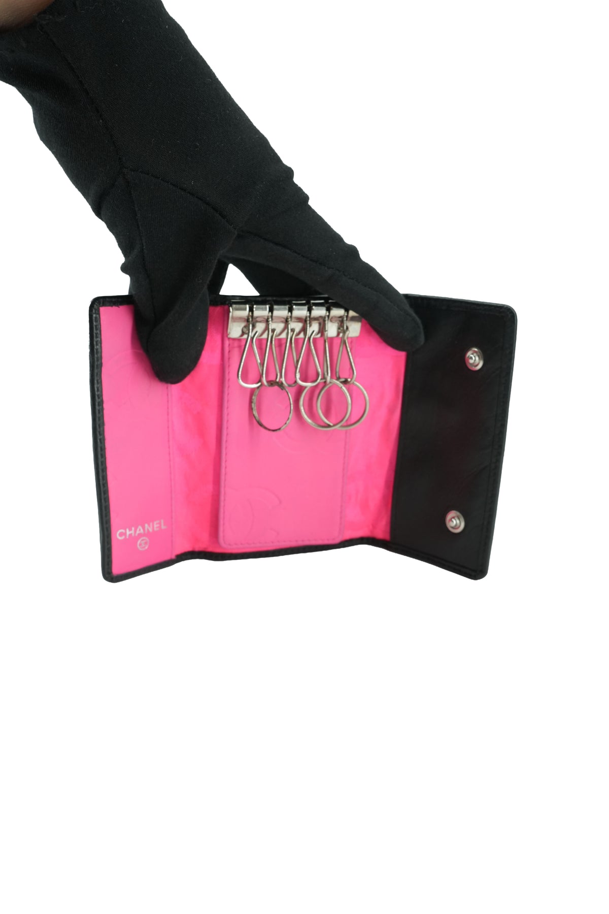 Chanel black Cambon key holder 16459524