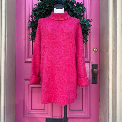 Show me your Mumu hot pink Tammy sweater tunic size S NWT