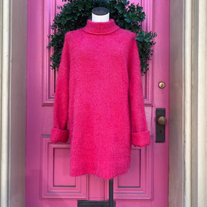 Show me your Mumu hot pink Tammy sweater tunic size S NWT