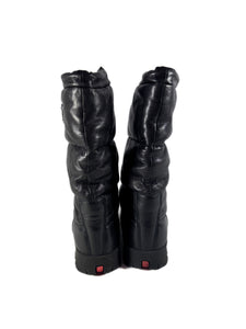 Prada black leather padded Moon boots size 37.5 **as is**