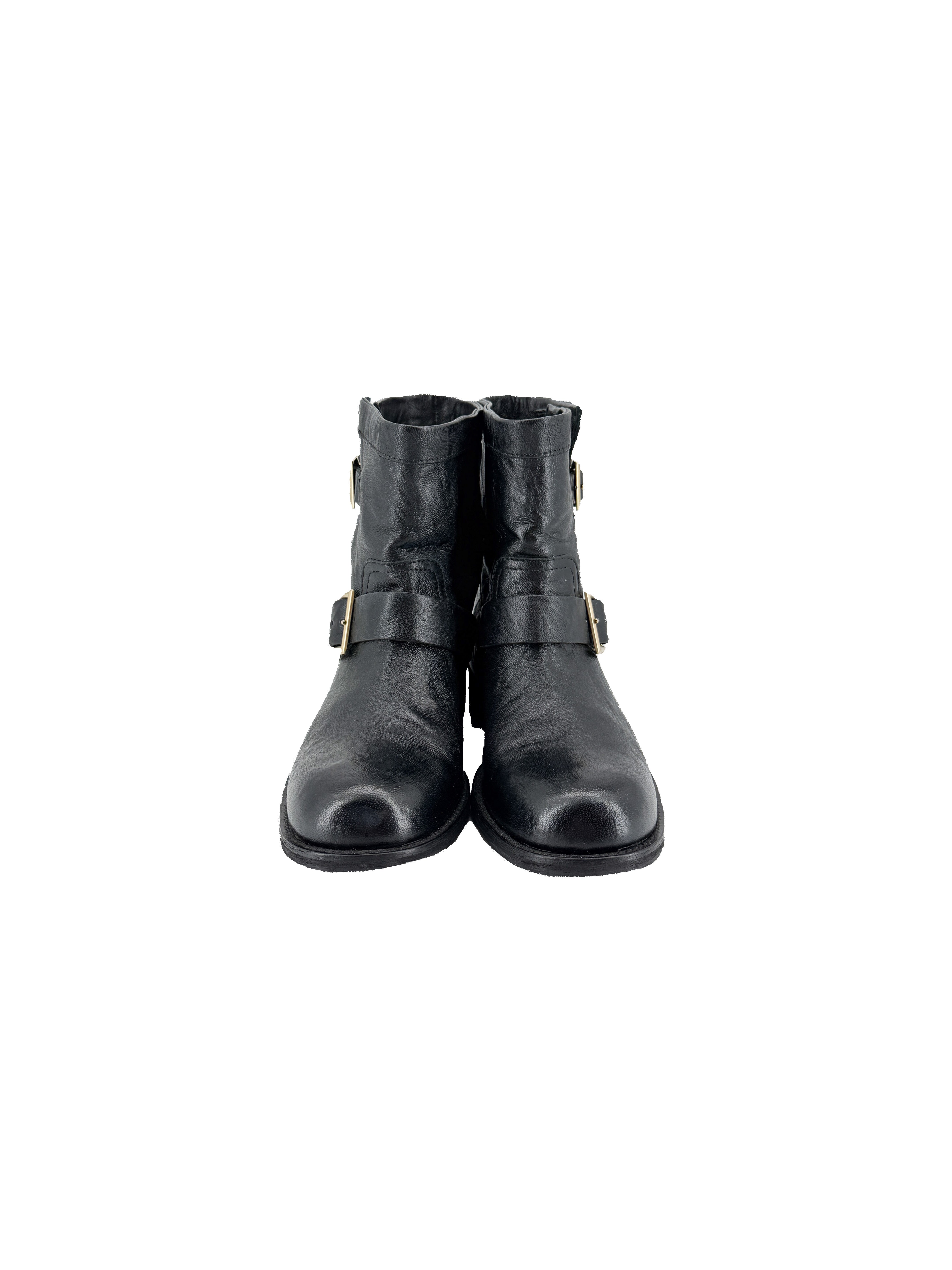 Jimmy Choo black leather boots size 37.5