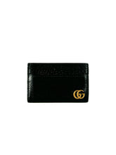 Gucci black leather Marmont GG cardholder