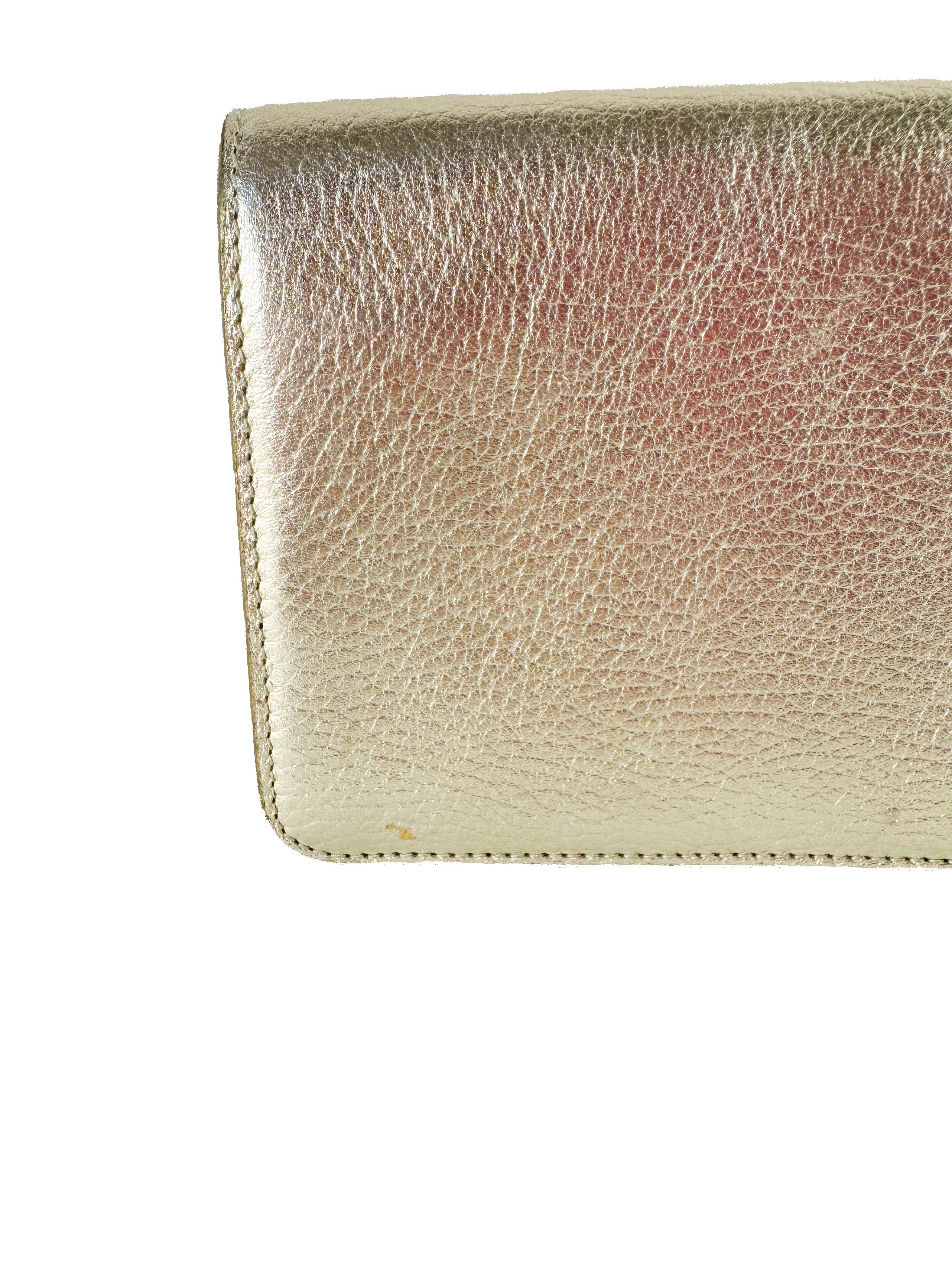 Tiffany & Co gold metallic leather wristlet - My Girlfriend's Wardrobe LLC