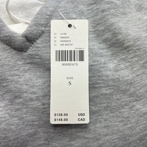 Daily Practice gray cream pullover size S NWT