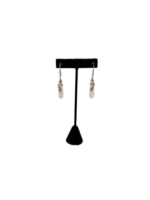 John Hardy sterling silver rose quartz snake dangle earrings